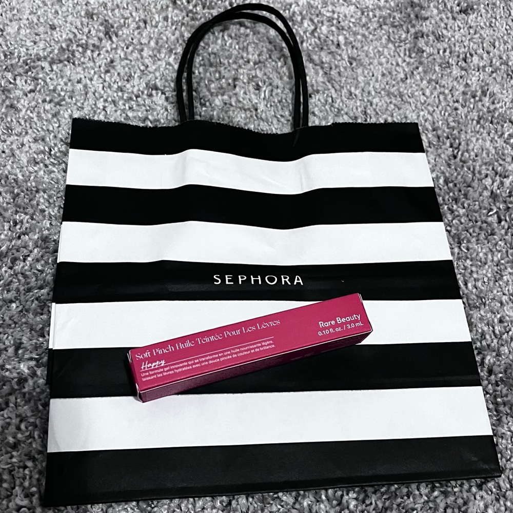 BNIB Rare Beauty Soft Pinch Lip Oil in Happy